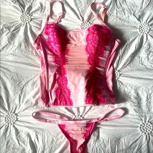 Passionate Pink Corset and Panty set